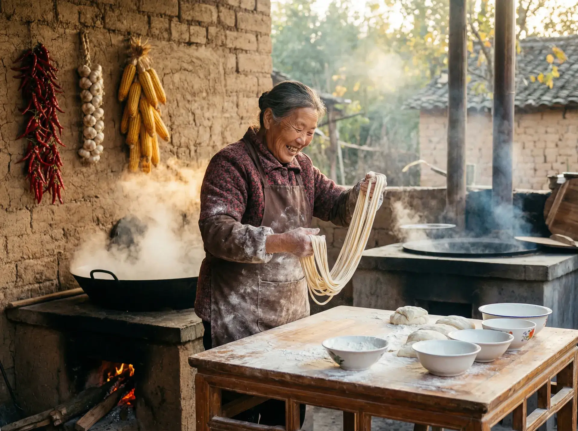 农家大嫂手擀面 - 比基尼写真 乡村美食